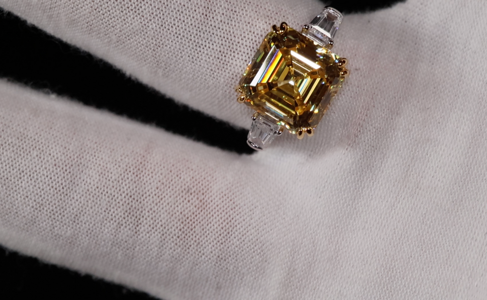 Womens Yellow Lab Grown Diamond Ring
