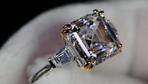 Womens Asscher Cut Diamond Engagement Ring