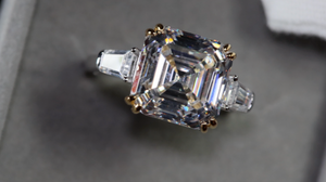 10.00ct Asscher Diamond Ring | Womens Lab Diamond Ring