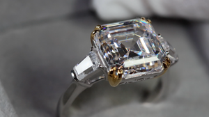 10.00ct Asscher Diamond Ring | Womens Lab Diamond Ring