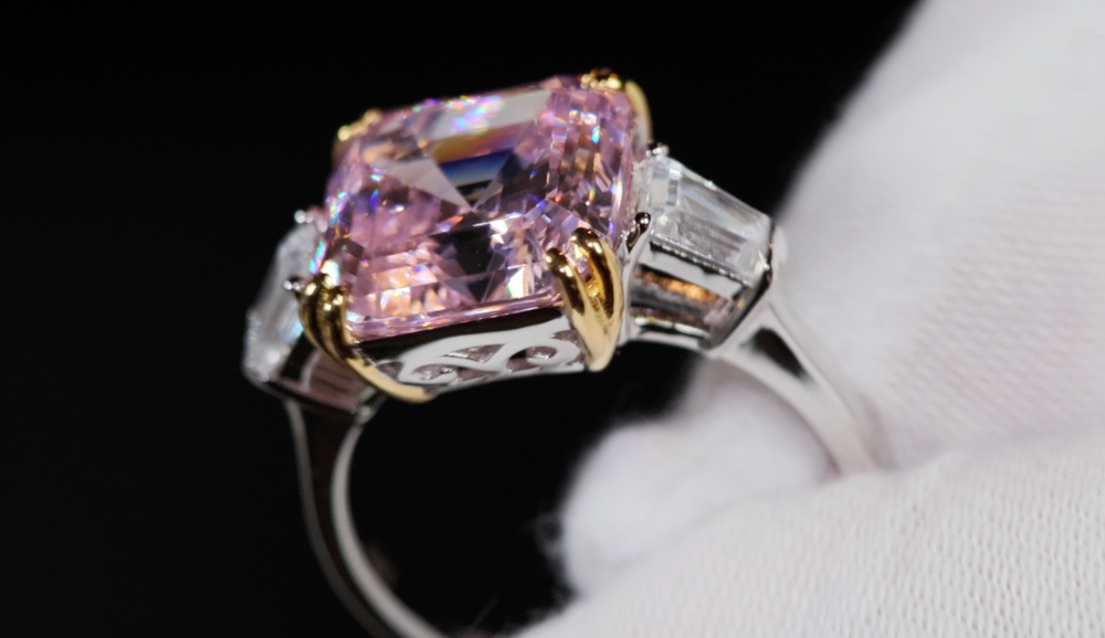 Pink Lab Grown Diamond Ring 