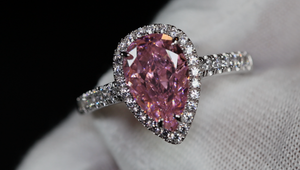 big Pink Diamond Engagement Ring