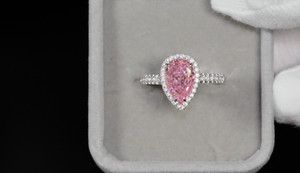 Womens Pink Diamond Engagement Ring