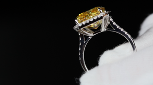 big yellow diamond engagement ring