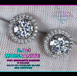 Moissanite Diamond Ear Studs