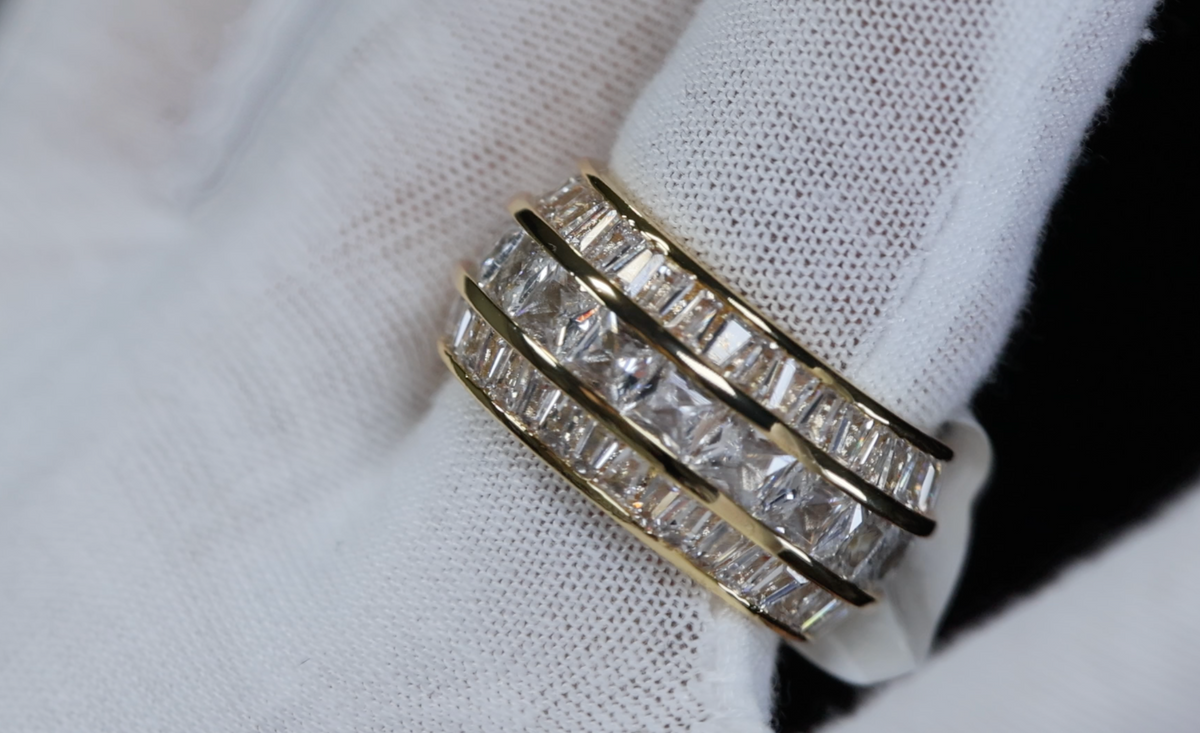 Mens Baguette Diamond Engagement Ring
