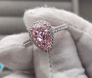 big Pink Diamond Ring