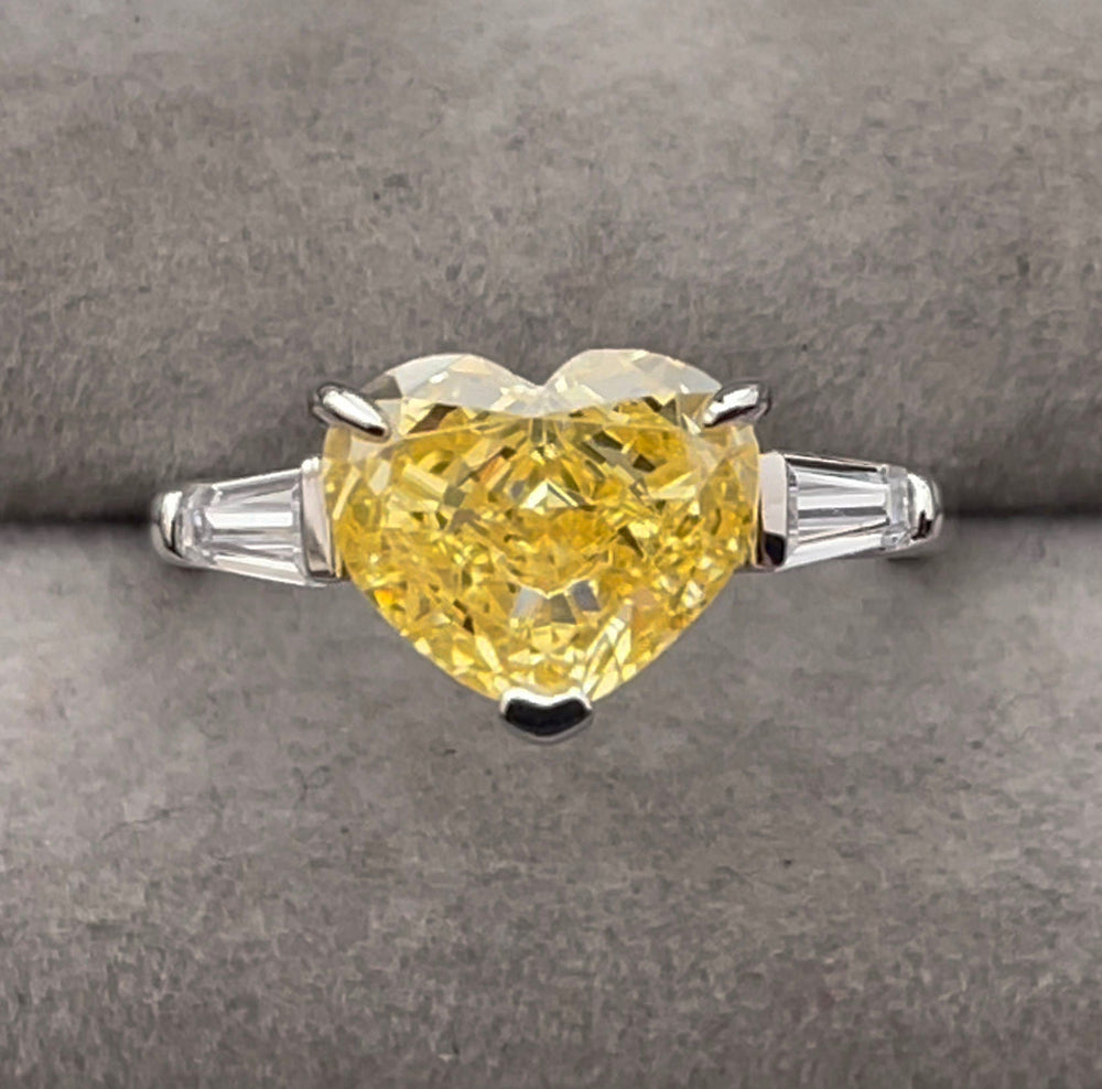 Yellow Diamond Heart Ring