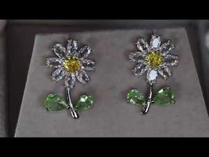 
            
                Load and play video in Gallery viewer, Flower Diamond Earrings | Diamond Flower Earrings
            
        