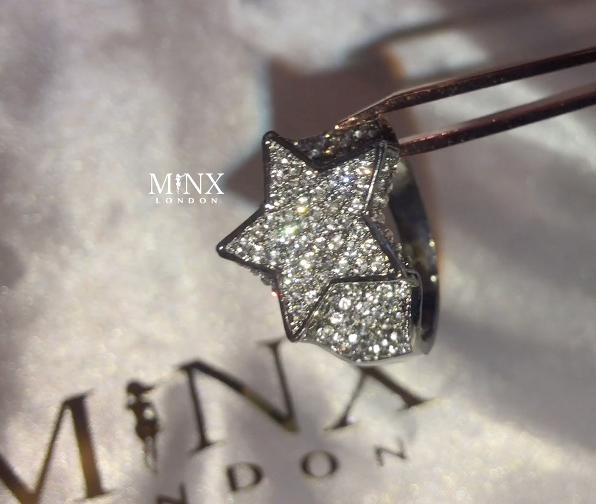 Iced star store ring