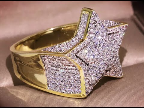
            
                Load and play video in Gallery viewer, Hip Hop Star Ring | Iced out ring | Iced Star Ring
            
        
