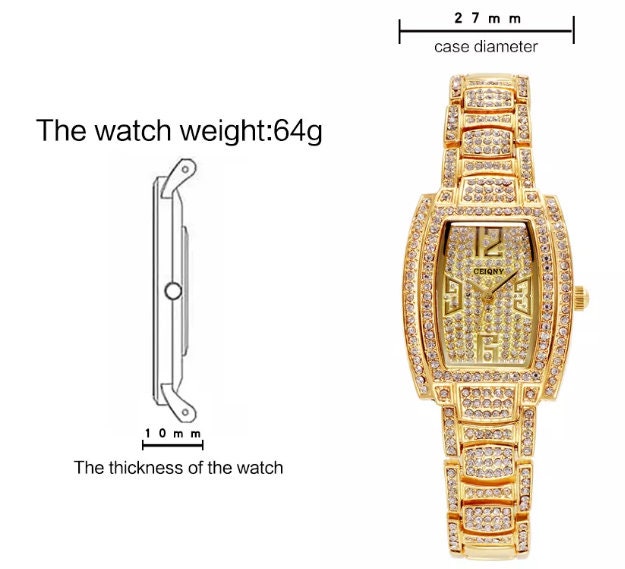womens gold diamond watch