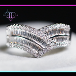 Baguette Diamond Wishbone Ring