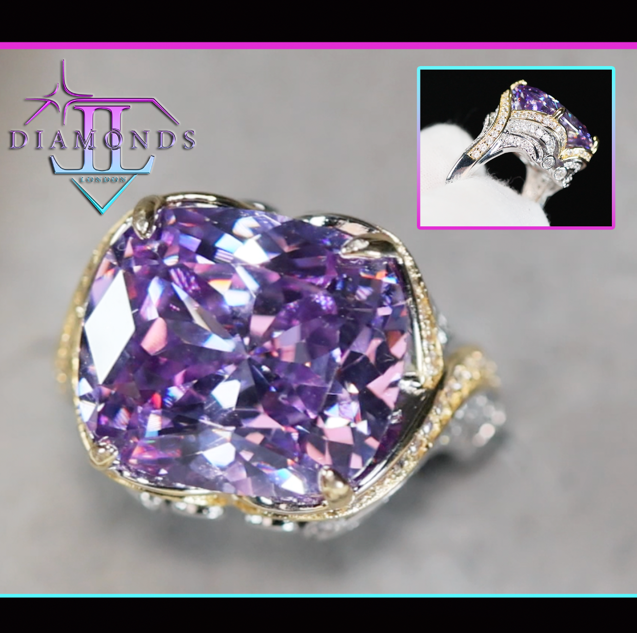 Big Purple Diamond Ring | Mens Purple Diamond Ring – Minx London