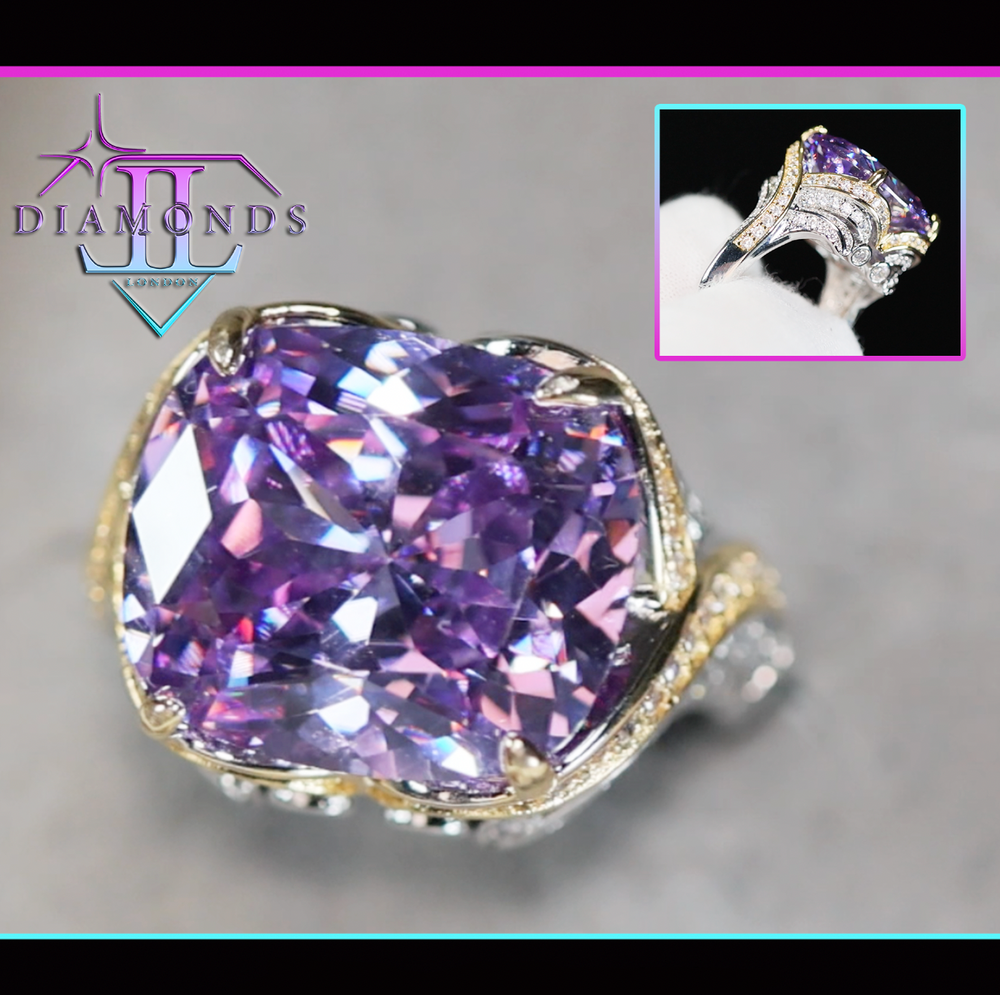 Big Purple Diamond Ring