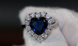 Blue diamond ring