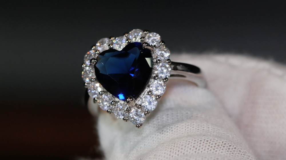 Blue diamond ring