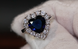 Blue diamond ring