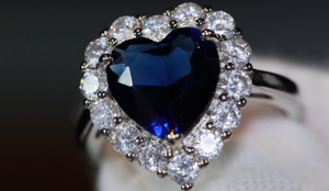 Blue diamond ring