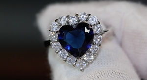 Blue diamond ring