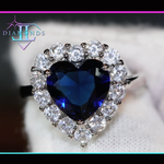 Blue diamond ring