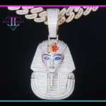 Gold Diamond Pharaoh Pendant | Gold Iced Out Pharaoh Pendant | Hip Hop Pendant