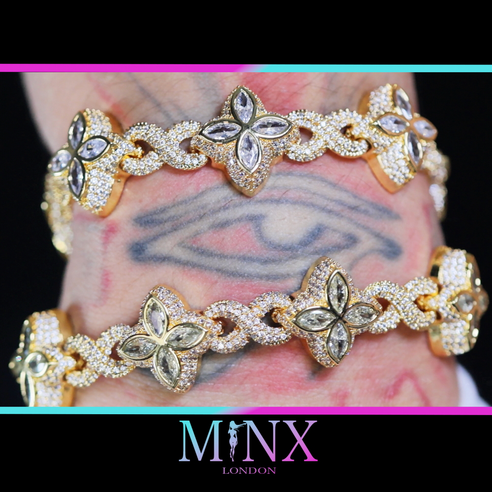 Gold Diamond Clover Bracelet
