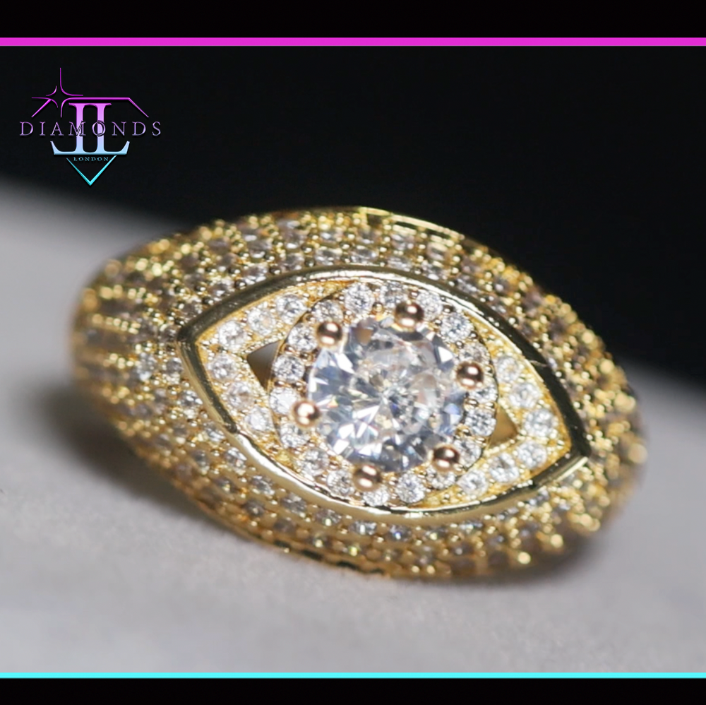 Eye Rings Diamond Diamond Evil Eye Ring | Gold Evil Eye Ring | Diamond Eye Ring – Minx London