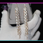 Gold Diamond Tassel Earrings
