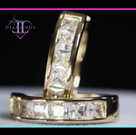 Mens Gold Diamond Hoop Earrings