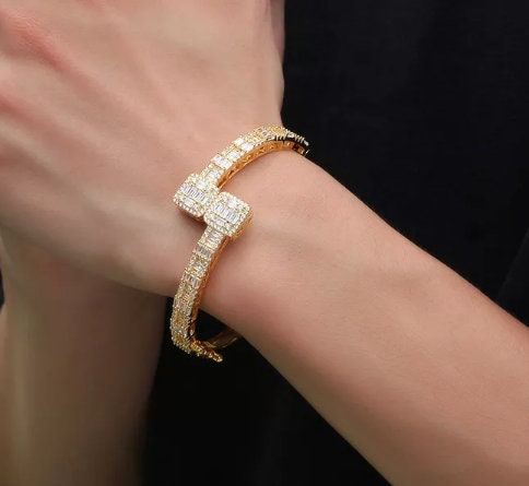
            
                Load image into Gallery viewer, Gold Iced Out Bracelet
            
        