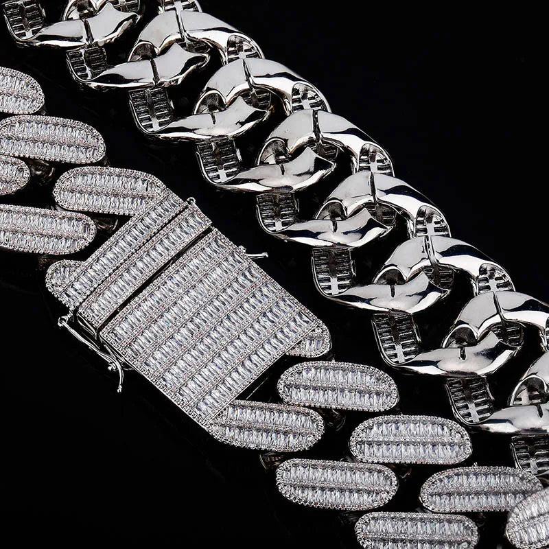 Baguette Diamond Cuban Link Chain | Iced Out Cuban Chain | Worlds Biggest Cuban Chain