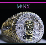 Baguette Diamond Jesus Ring