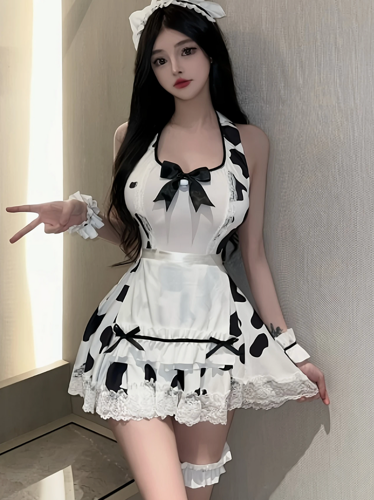 Kawaii Cow Print Cosplay | Kawaii Maid | Kawaii Sexy Lingerie