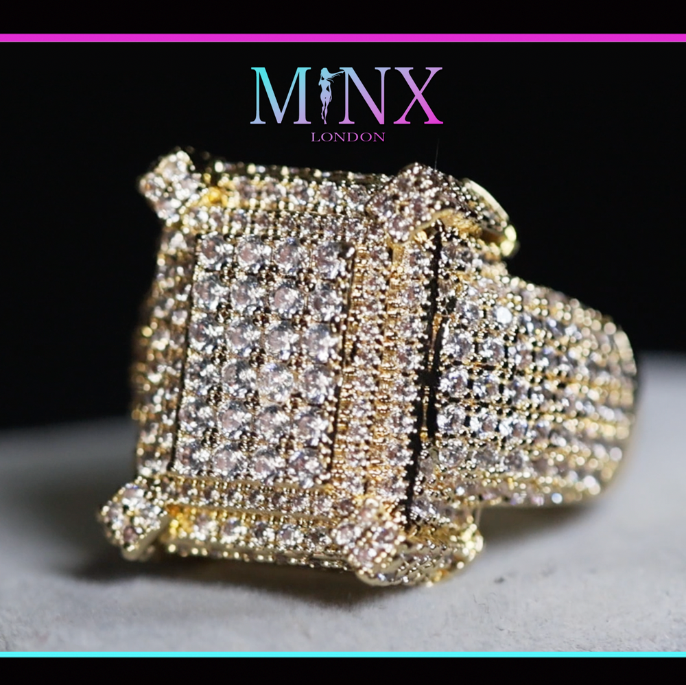 Mens Big Gold Diamond Ring