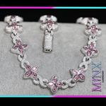 Pink Diamond Clover Necklace