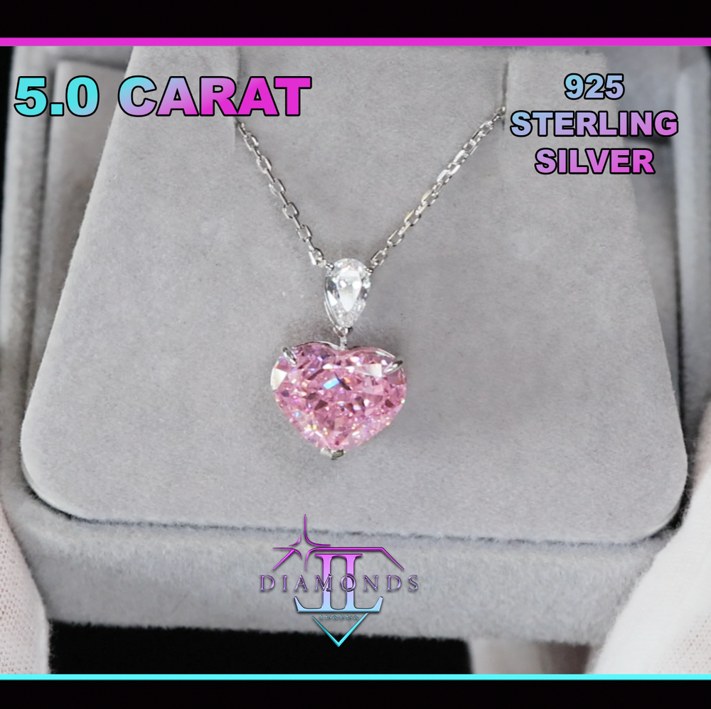
            
                Load image into Gallery viewer, Pink Diamond Heart Pendant
            
        