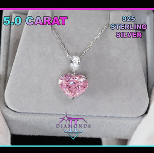 Pink Diamond Heart Pendant