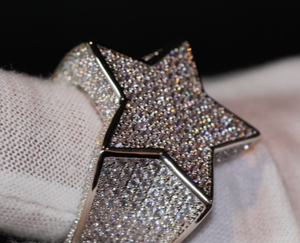 Iced out ring | Star Ring | Diamond Star Ring | Mens Iced Out Ring | Star Shaped ring | Star Rings | Iced Out Star Ring | Big Diamond Ring