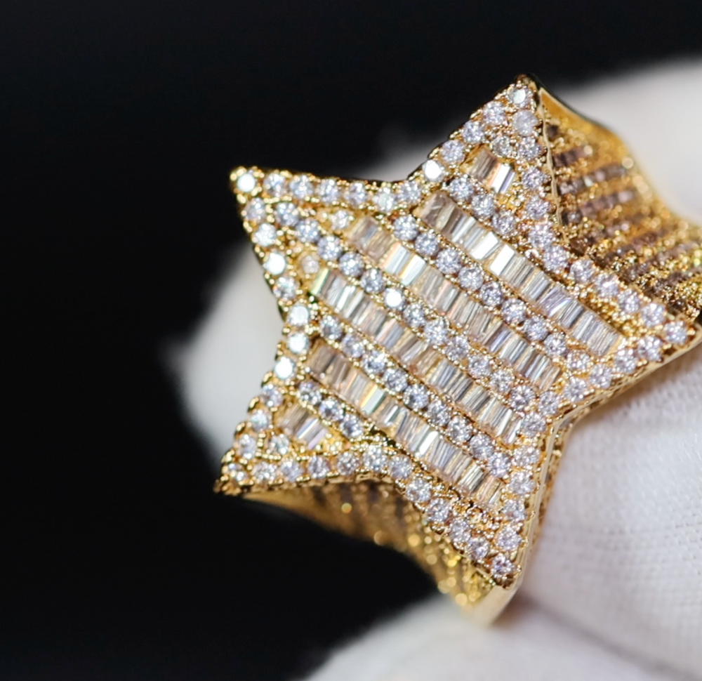 
            
                Load image into Gallery viewer, Iced Out Star Ring
            
        