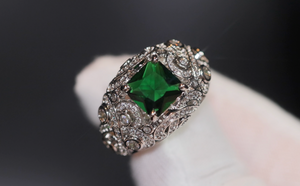 Green Diamond Ring