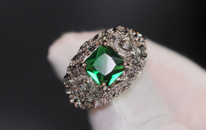 Green Diamond Ring