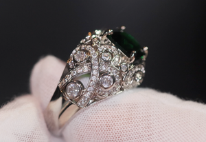 Green Diamond Ring