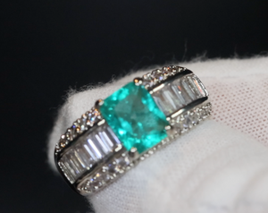 Green Diamond Ring