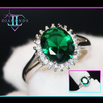 Green Diamond Engagement Ring