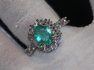 Green Diamond Ring