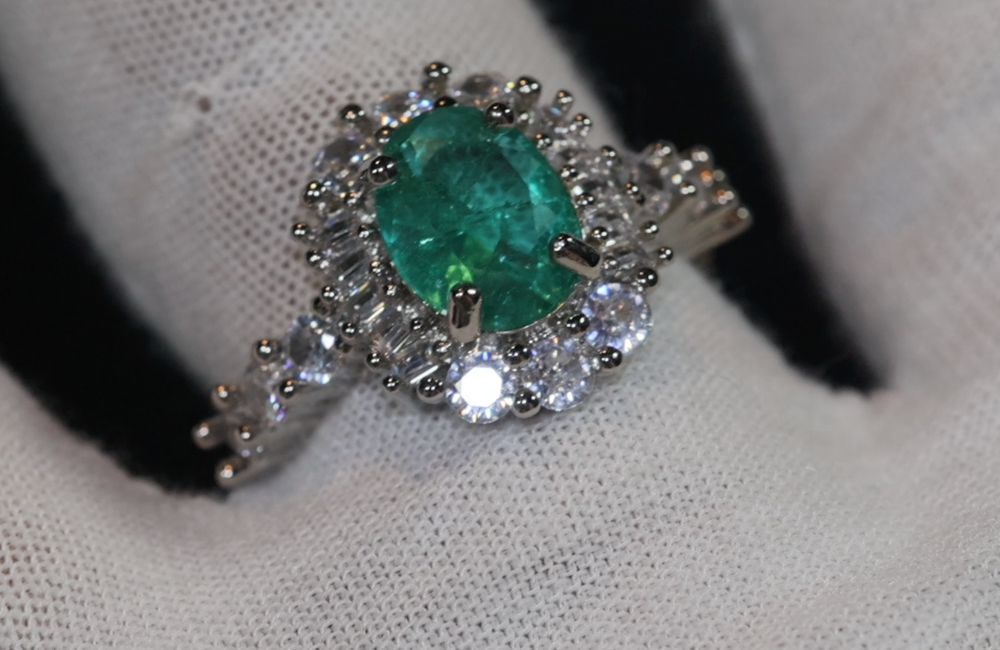 Green Diamond Ring