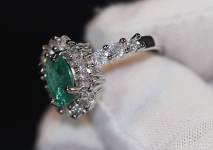 Green Diamond Ring