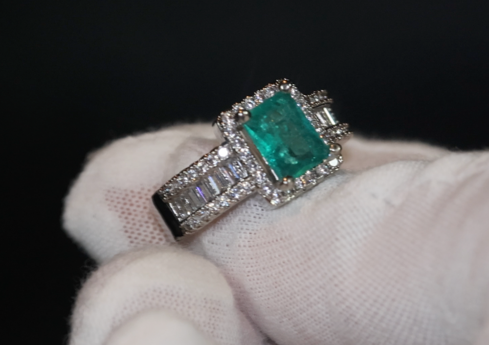 
            
                Load image into Gallery viewer, Aquamarine Ring | Aquamarine Engagement Ring | Blue Diamond Ring | Tourmaline Ring
            
        
