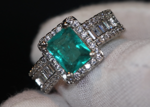 Aquamarine Ring | Aquamarine Engagement Ring | Blue Diamond Ring | Tourmaline Ring